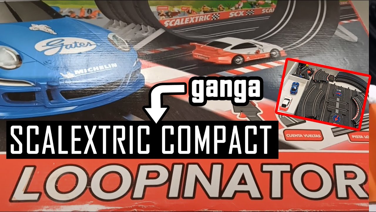 🌟 SCALEXTRIC COMPACT LOOPINATOR 🌟 baratito 🌟 Con LOOPING y 2 Porsche 911 GT3