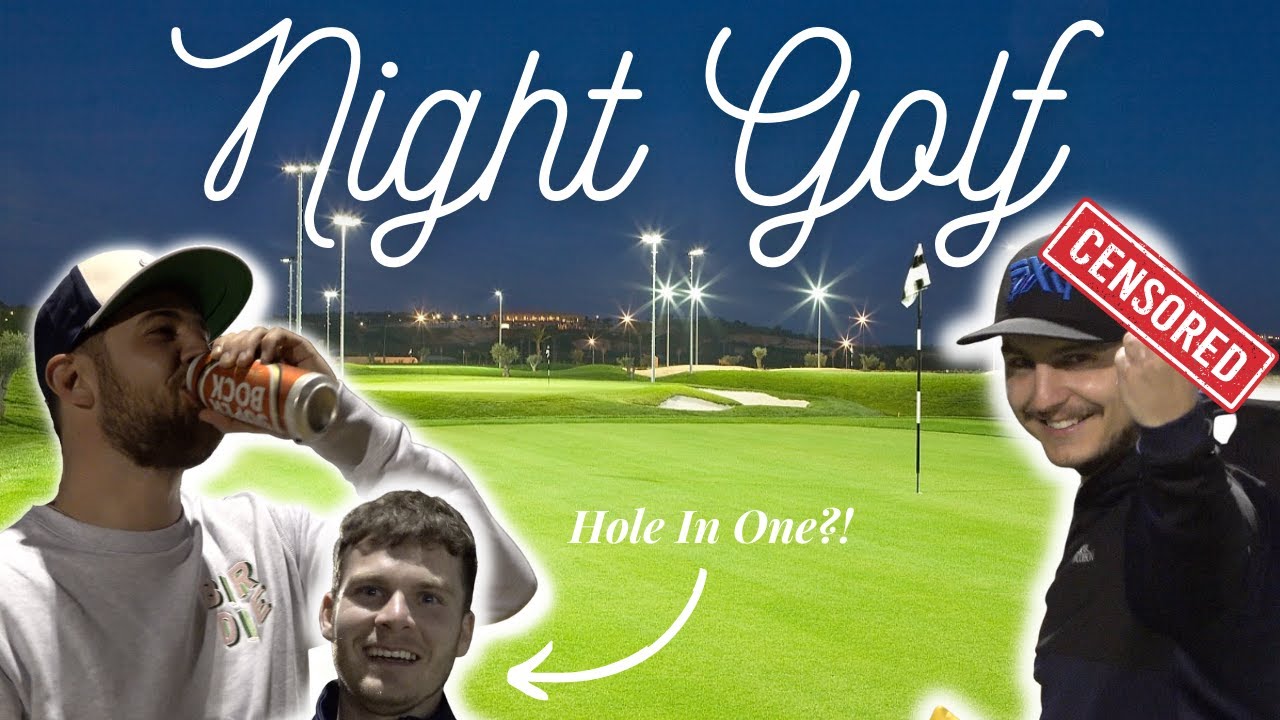 1vs1vs1 MATCH ON AN INSANE FLOODLIGHT GOLF COURSE! || Amendoeira Golf Club
