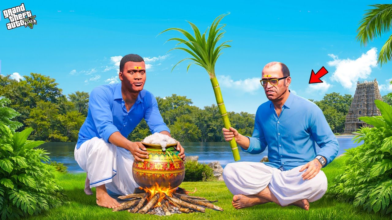 Franklin & Chithappu Celebrate 2026 Pongal with Grandpa in Gta 5 
