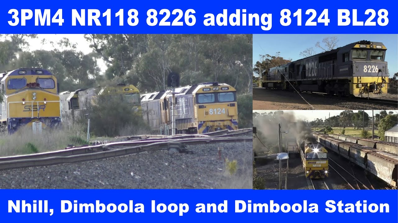 3PM4 NR118 8226 near nhill and dimboola attaching 8124 BL28 at the Dimboola loop 1/9/2017