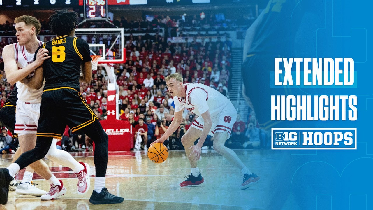 Iowa vs. Wisconsin | EXTENDED HIGHLIGHTS | Big Ten Men's Basketball | 02/22/26