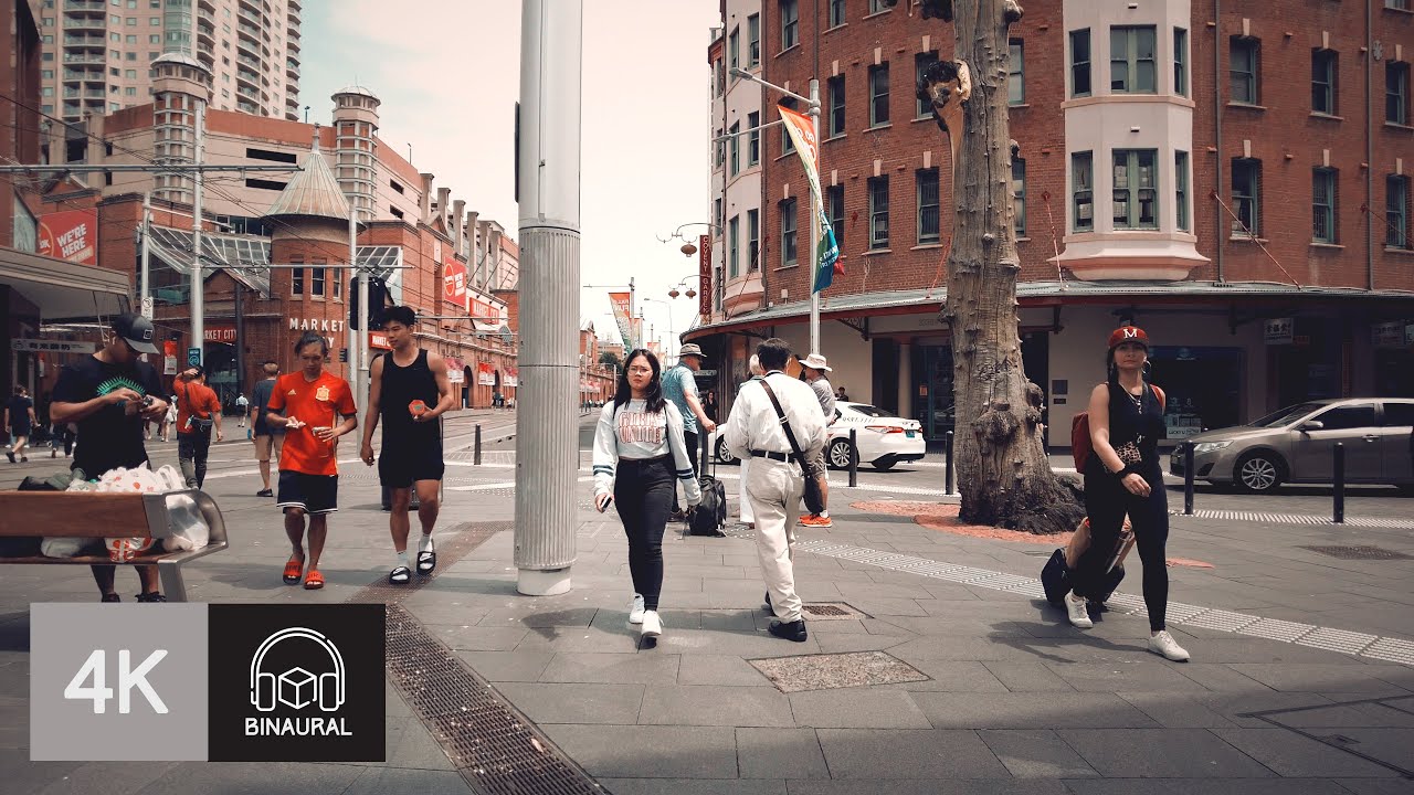 Sydney City Walk | Chinatown, 4K HDR 60FPS | 3D Binaural Audio