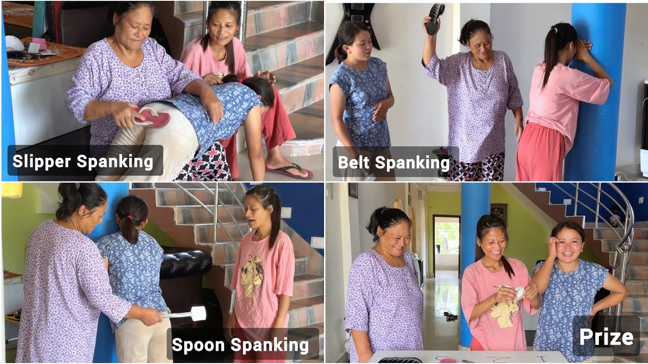Sp@nking Game/ Slipper Vs Belt Vs Spoon Sp@nking  / Funny Game / Priya Sheetal Game