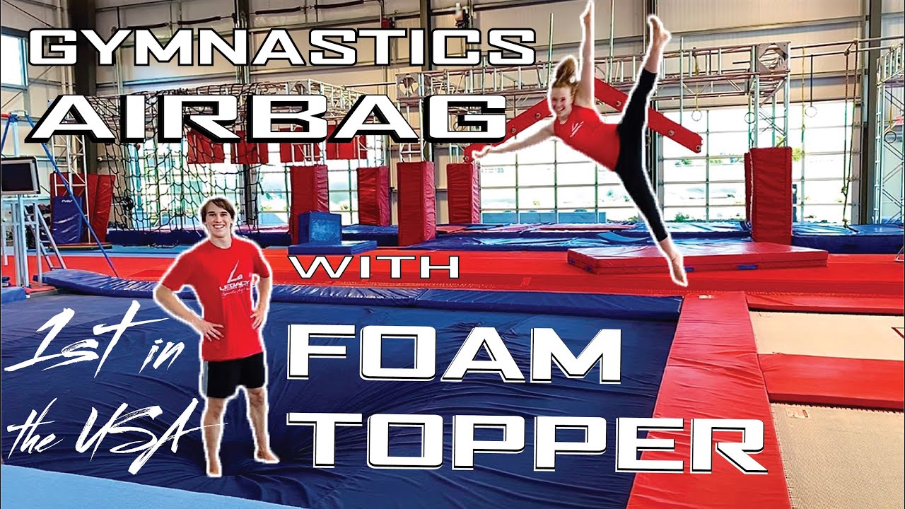 Gymnastics Airbag, 1st in USA with  FOAM TOPPER!! 😲