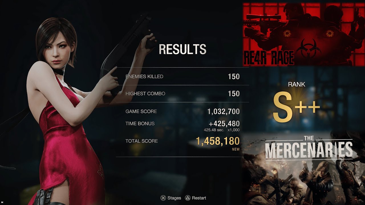 RE4 Remake: Classic Dress Ada Wong RAGE Mod Mercenaries Showcase (Castle)