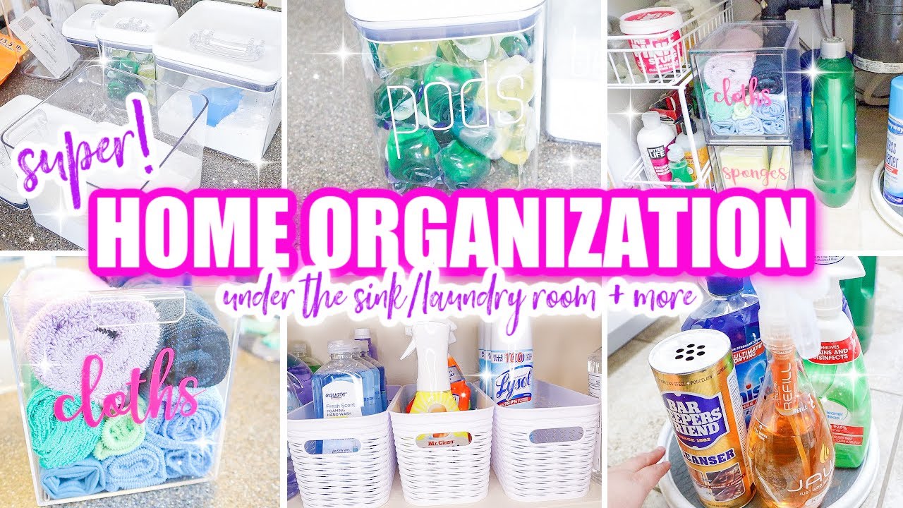 HOME ORGANIZATION TIPS & TECHNIQUES | CRICUT SMALL SPACE: laundry room + under the sink organization