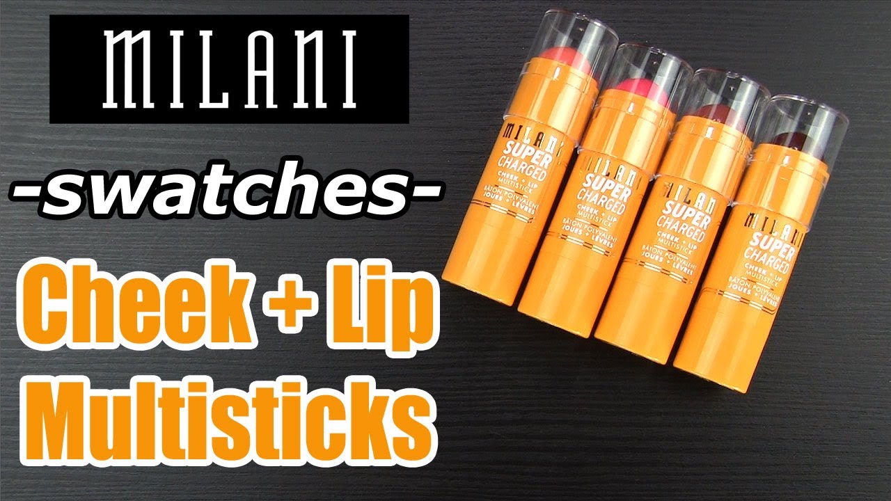 Milani Supercharged Cheek + Lip Multisticks // Swatches, Application, Review