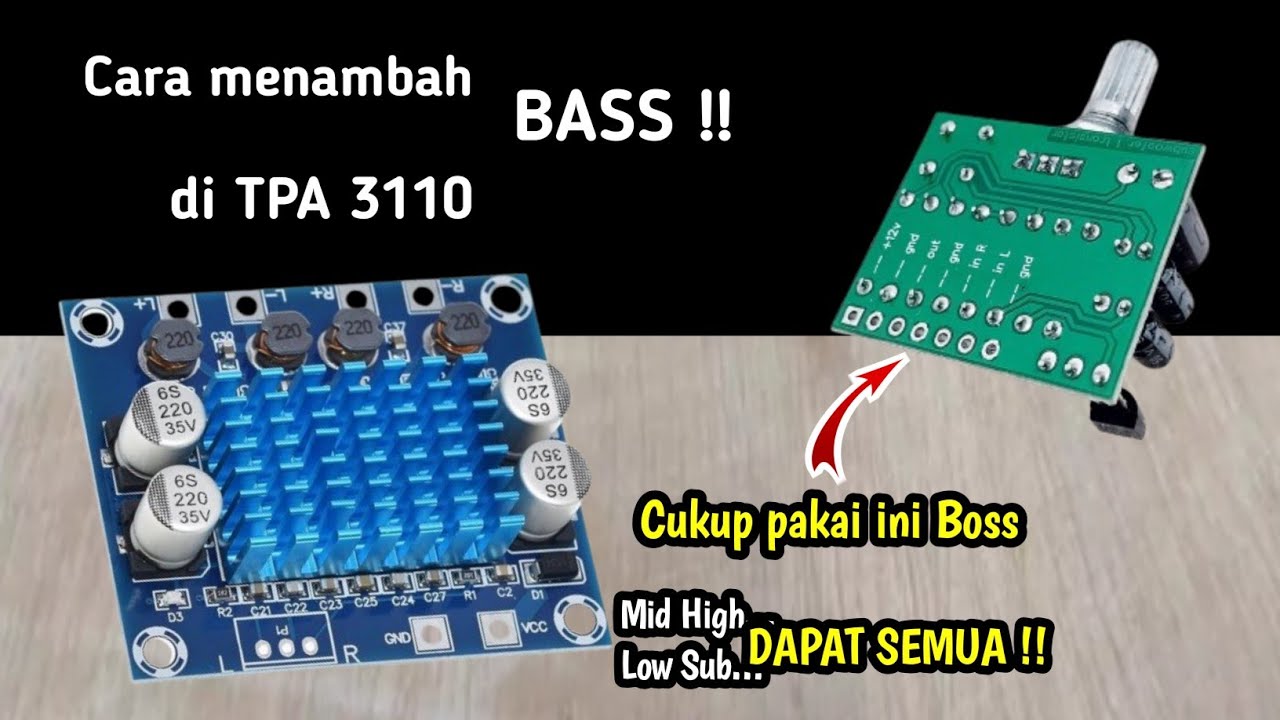 Merakit amplifier tpa3110 bass subwoofer