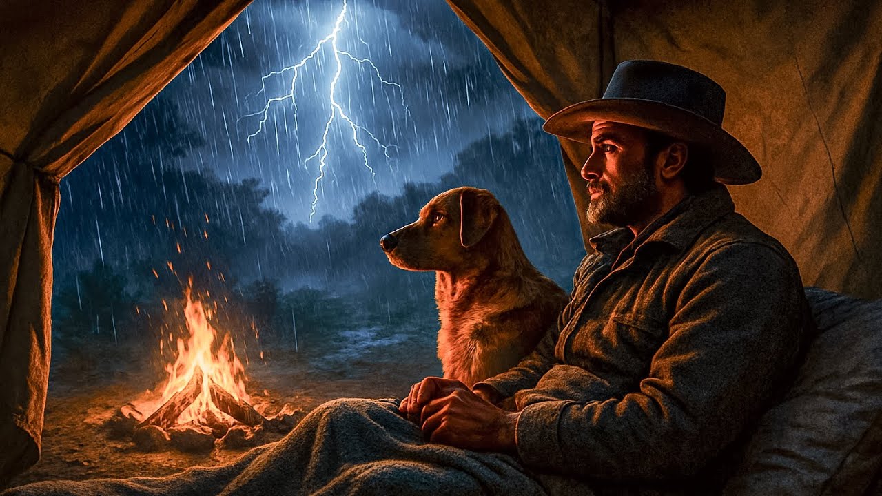 Brutal Swamp Storm: Arthur & His Dog Surviving the Stormy Night in his Tent | RDR2 ASMR