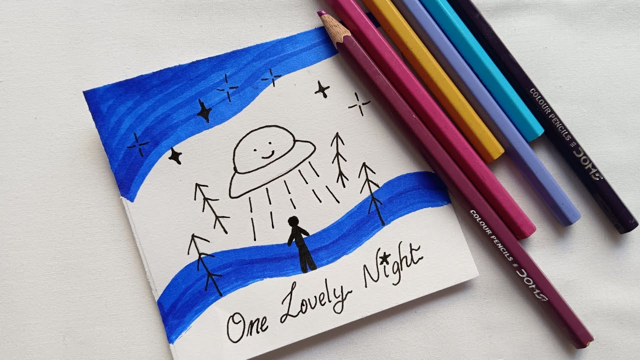 Card ideas 🌌🛸 #cardideas #art #cardcreations #drawing #carddesigner #cards #diy #easy #easydrawing