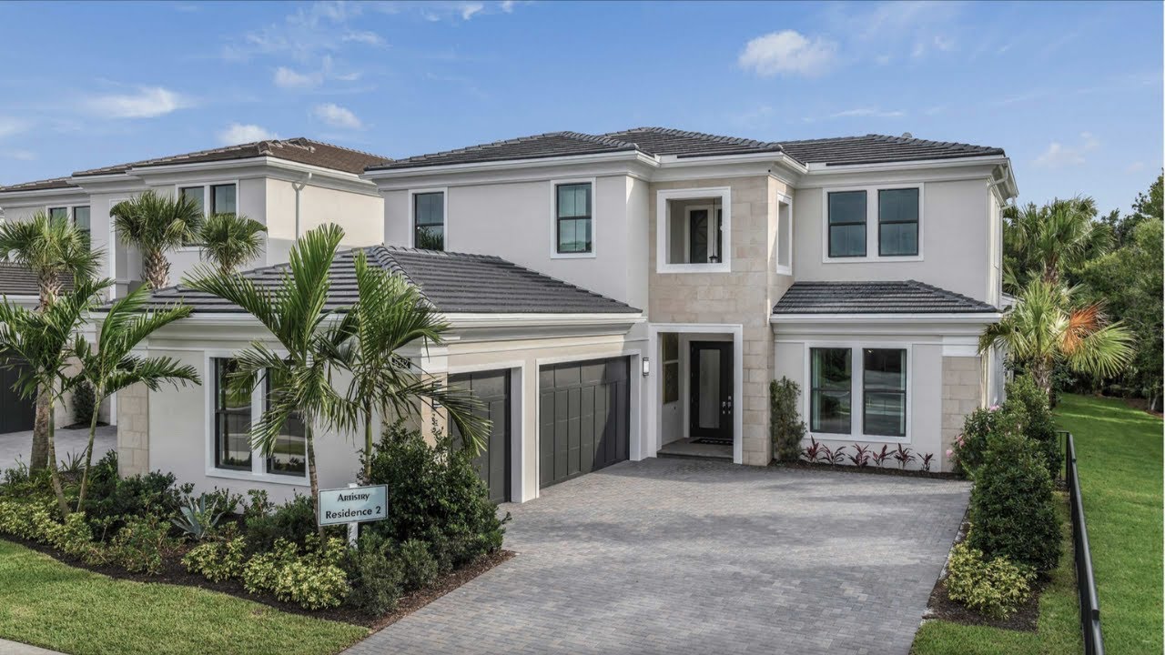 Artistry Palm Beach | Kolter Homes | Экскурсия по моделям Рафаэля | Частный бассейн и бар | Palm ...
