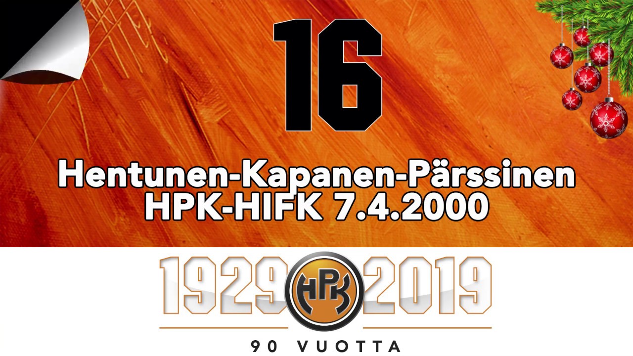 Joulukalenteri #16: Hentunen - Kapanen - P&auml;rssinen