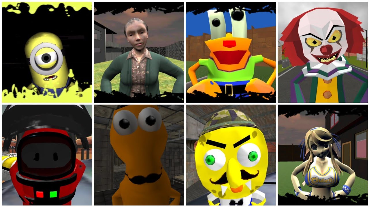 Caught Battle #16: Minions Hospital Granny Mr.Krabs Clown Among Patrick Sponge Area Yandere Neighbor