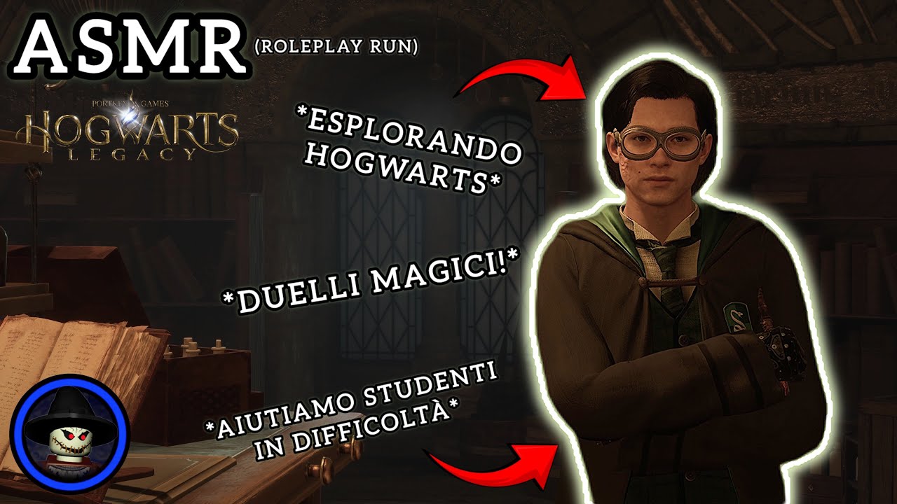 RILASSATI mentre vivo la mia vita da studente di Hogwarts! ASMR Hogwarts Legacy gameplay ITA RP RUN