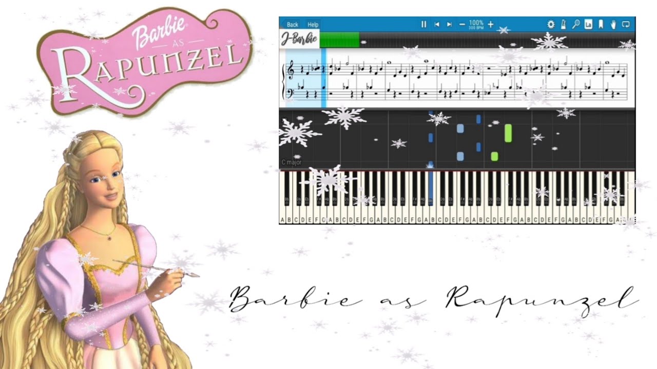 Barbie as Rapunzel Theme Song - Piano Cover/Tutorial