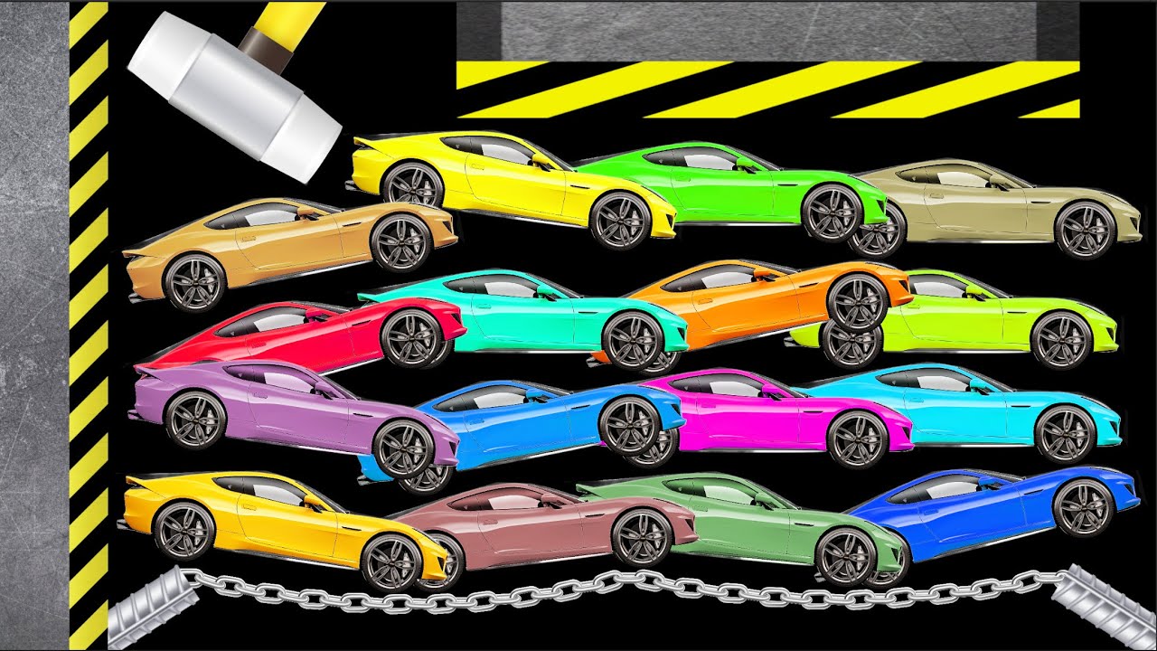 Гонка на выживание в Альгоду — Color Stickman Cars Battle #6