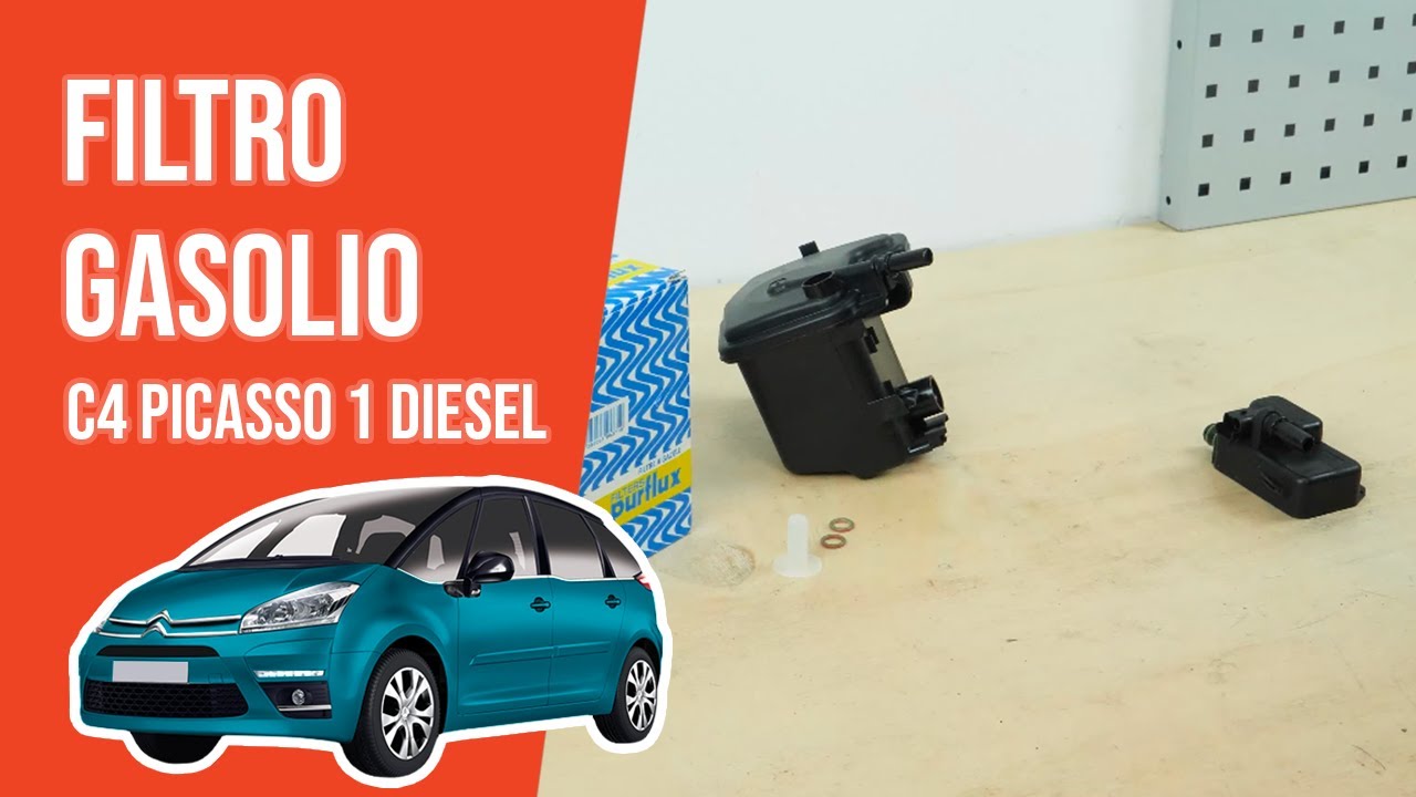 Cambio filtro gasolio C4 Picasso 1 1.6 HDI  ⛽