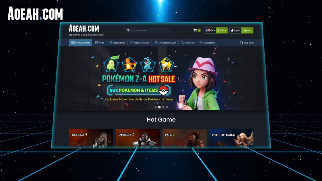 🥳NEW AOEAH.COM ONLINE - BUY POE/Diablo 4/D2R/Elden Ring/BL4 CURRENCY/ITEMS FAST & EASILY👏