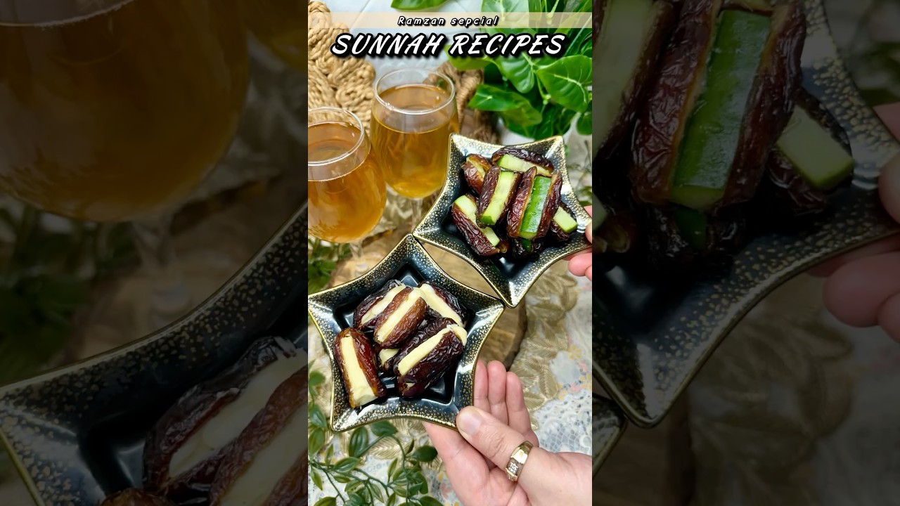 3 SUNNAH Recipes For Ramzan||NABEEZ (Prophetic Drink) & STUFFED DATES||Healthy Iftar Ideas#shorts