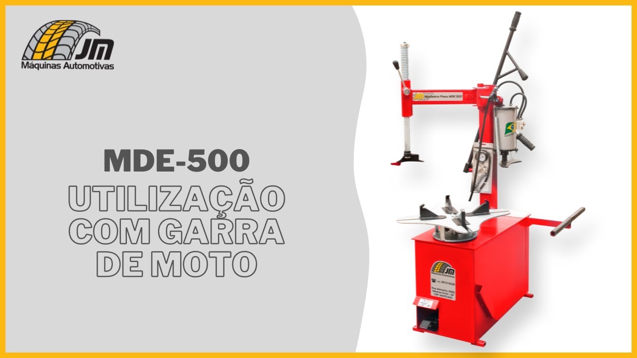 Montadora de Pneus, Utilização em RODAS de MOTOS, MDE-500 com Garra Adaptável