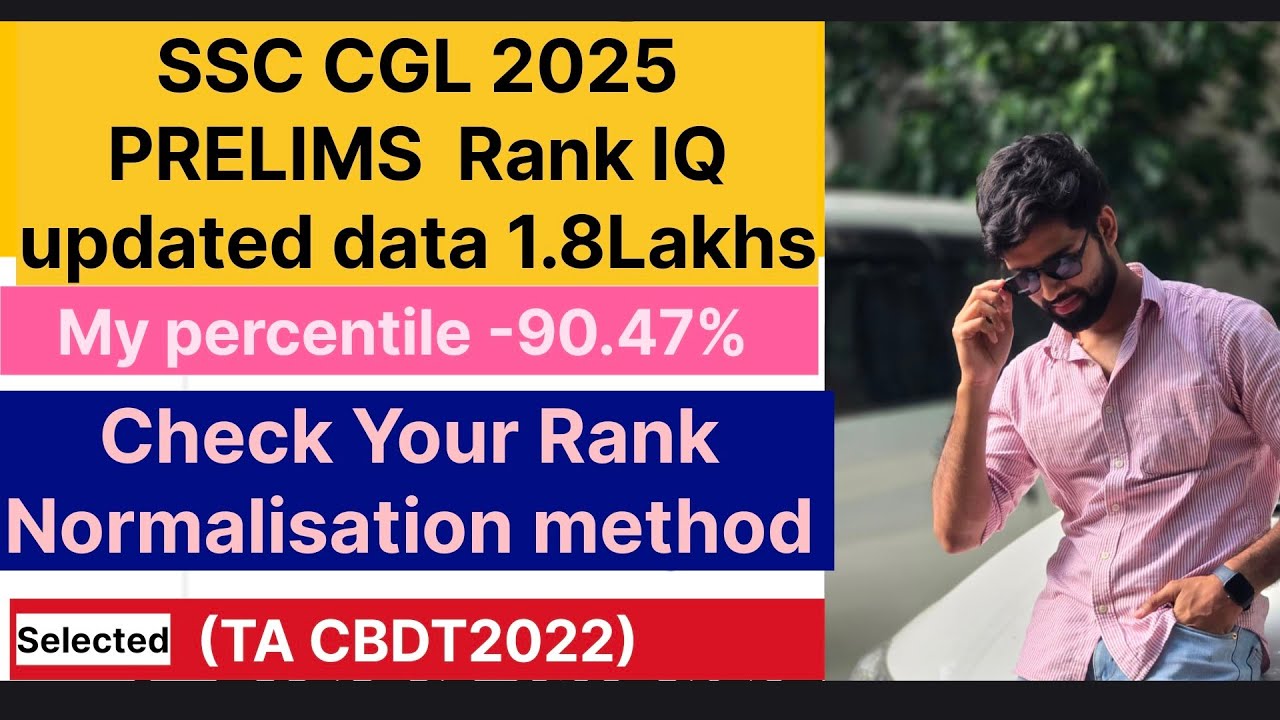 Ssc CGL 2025 prelims Updated Rank| Check your percentile| How Normalisation will work | #ssc#ssccgl 