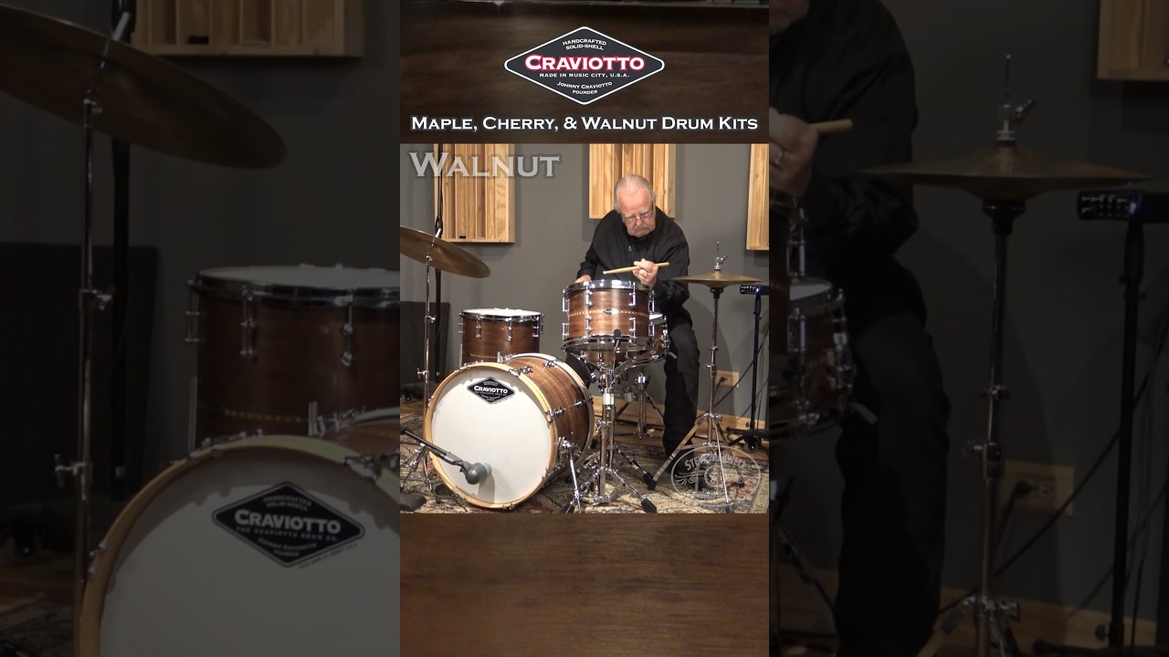 Which is your favorite? Maple, Cherry, or Walnut drums from Craviotto!