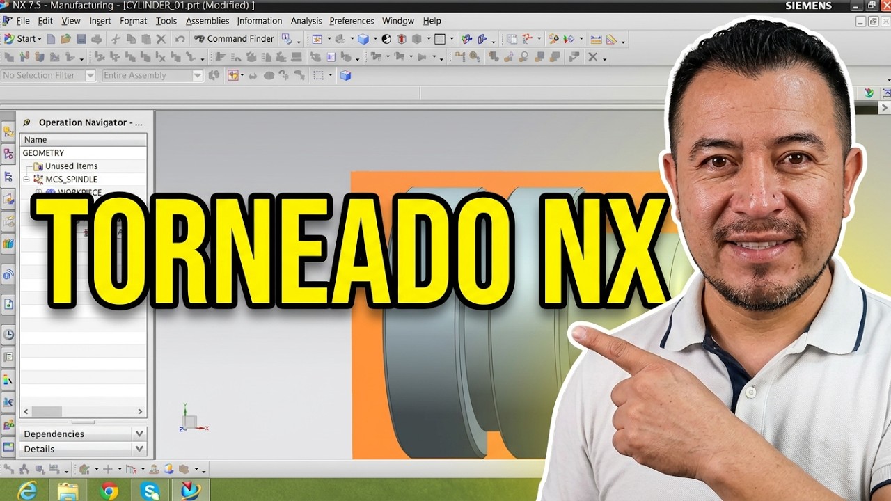 Programacion de pieza torneado con NX CAD CAM
