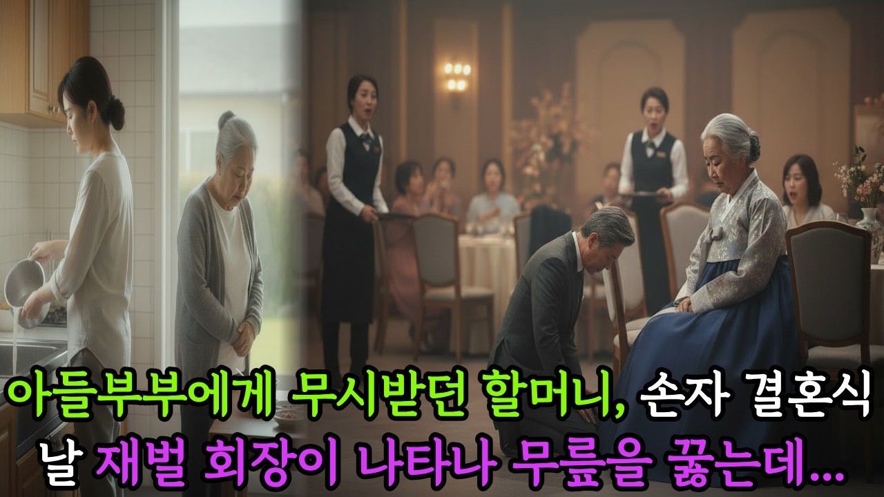 아들부부에게 무시받고 손자 결혼식 날 눈에 안띄는 구석에 앉은 할머니, 그 앞에 재벌 회장이 나타나 무릎 꿇은 이유 | 오디오북 | 고부갈등사연 | 인생사연 | 시니어사연