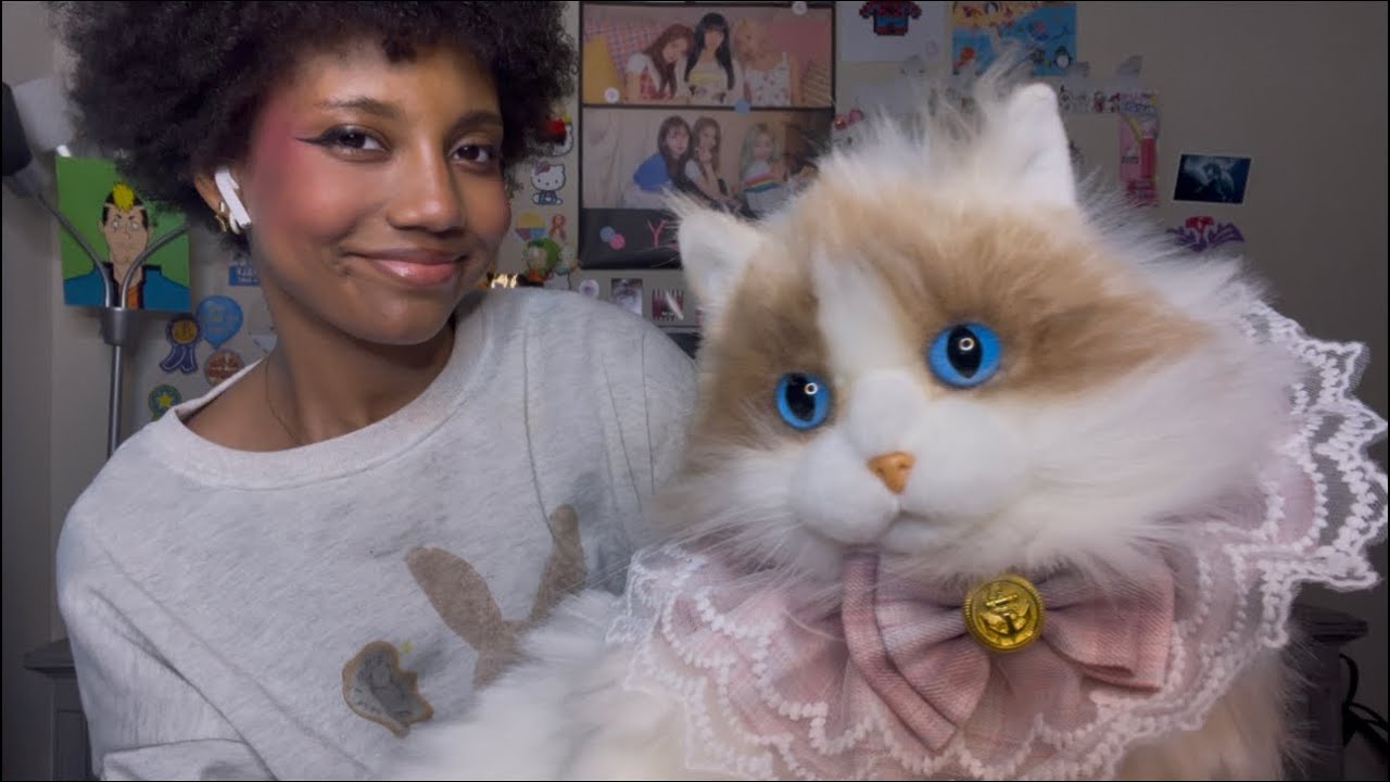 the CUTEST realistic cat plush backpack!  (ft. chongker) ฅ^•.•^ฅ