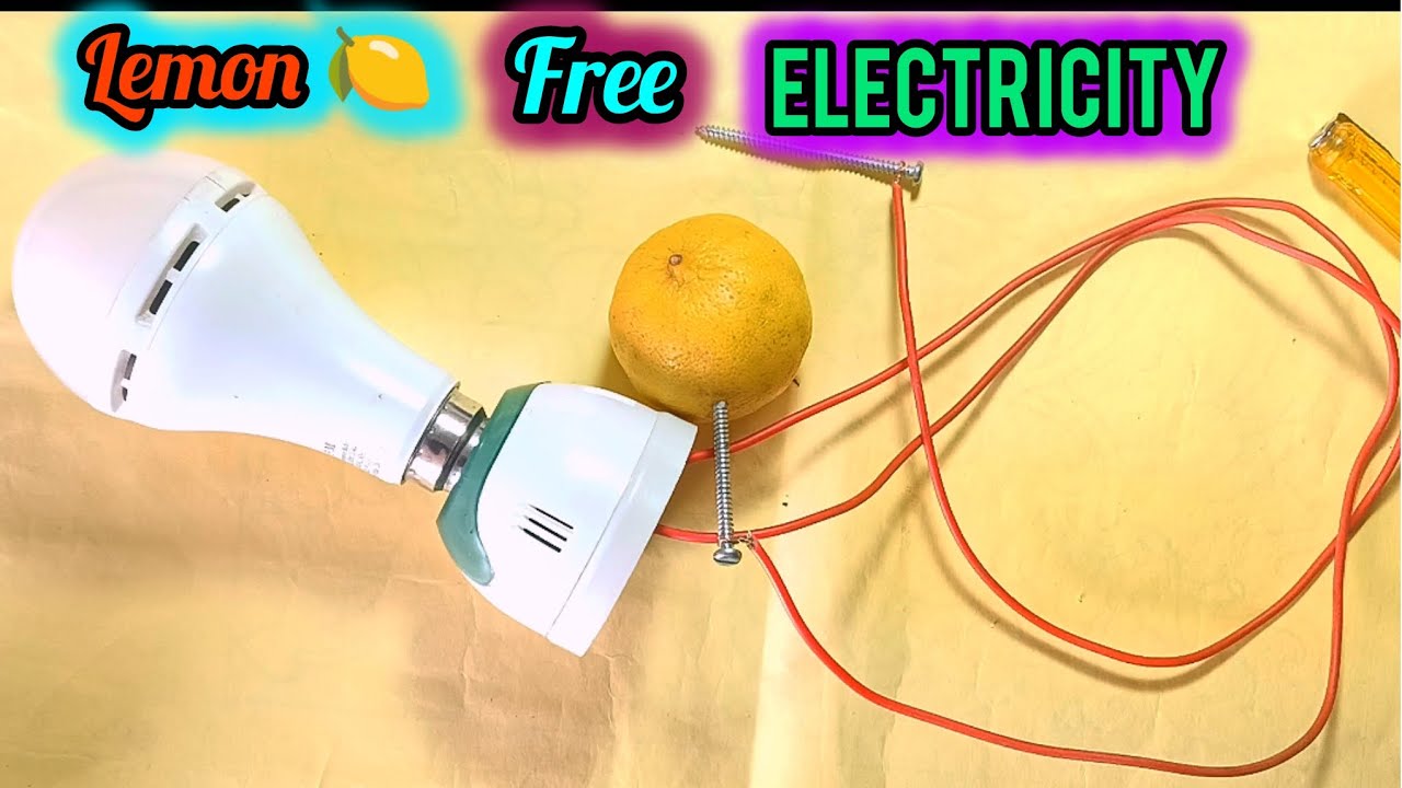 Free Electricity Producing System From lemon 🍋 (Amazing 😍 Science Project) @sciencetechmini