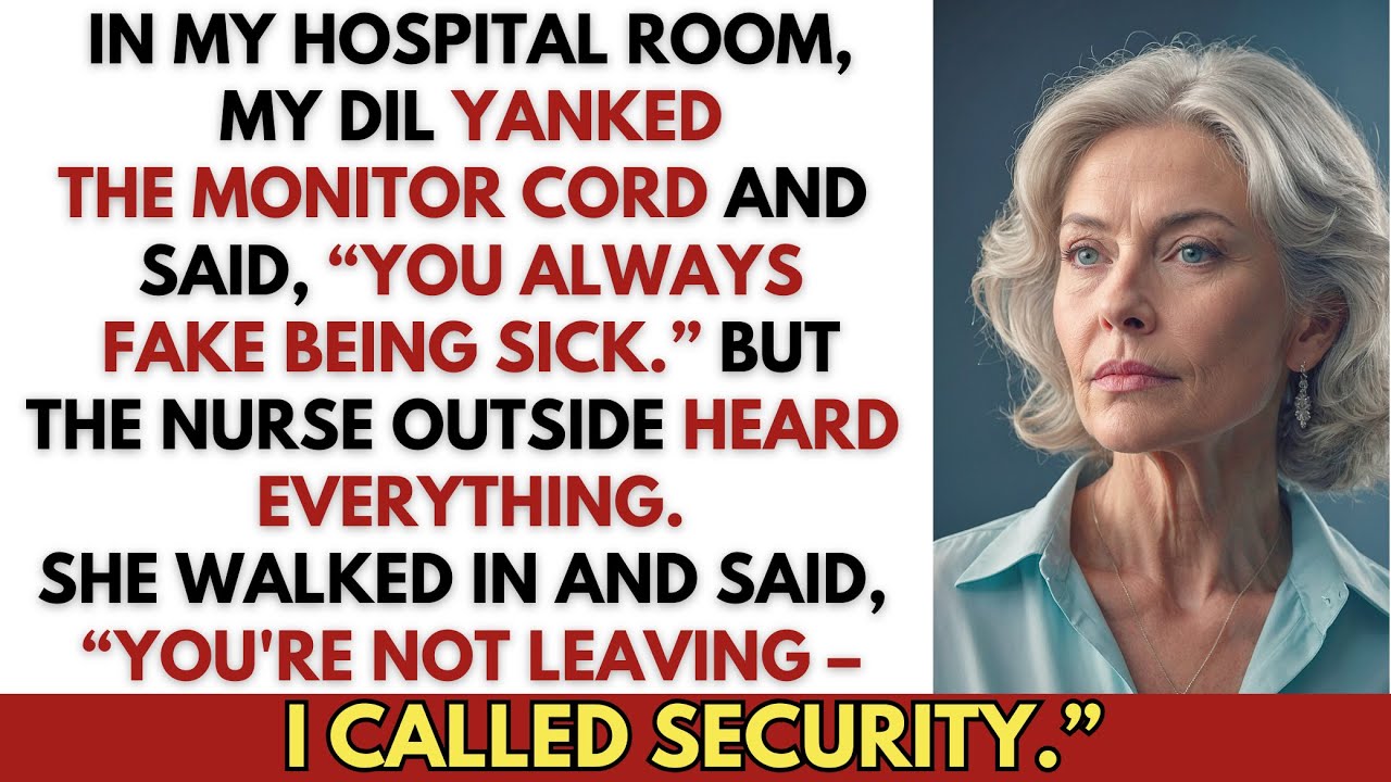 In My Hospital Room, My DIL Pulled My Monitor Cord and Said, “You Always Fake Being Sick.” But…