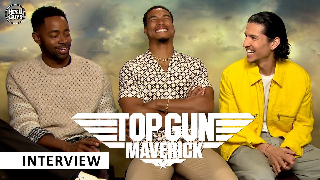 Top Gun Maverick - Jay Ellis, Greg Tarzan Davis & Danny Ramirez on working with Tom Cruise on set