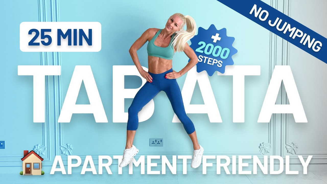 25 Min TABATA 2000 Steps at Home Workout - Indoor Walking, No Jumping, All Standing