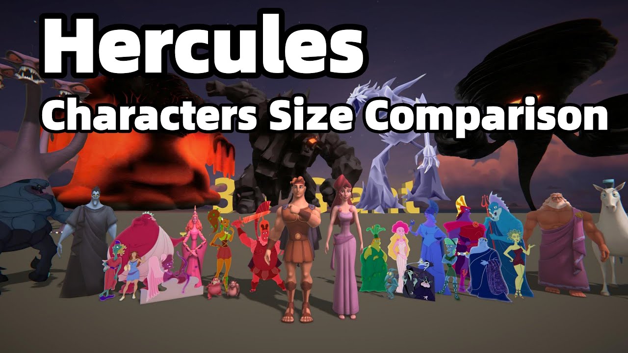 Disney&rsquo;s Hercules Characters Size Comparison | From Smallest to Largest