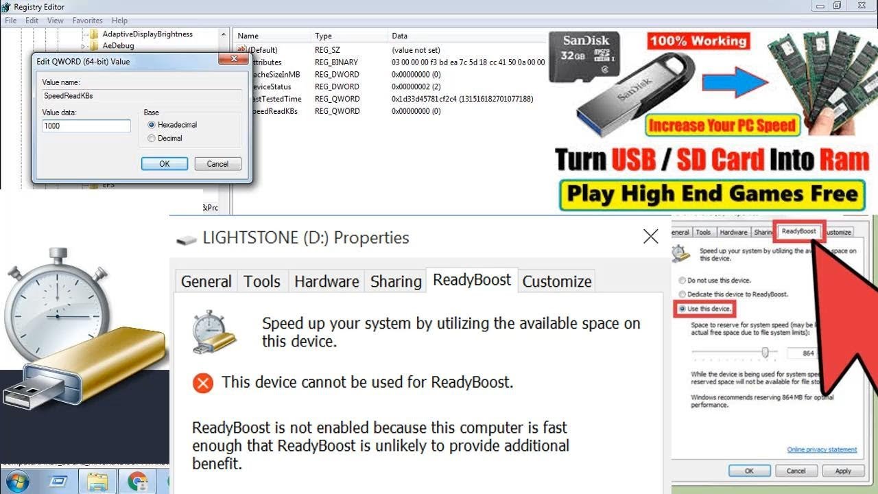 How To FIX: This device cannot be used for ReadyBoost || Force ReadyBoost(100% Working)