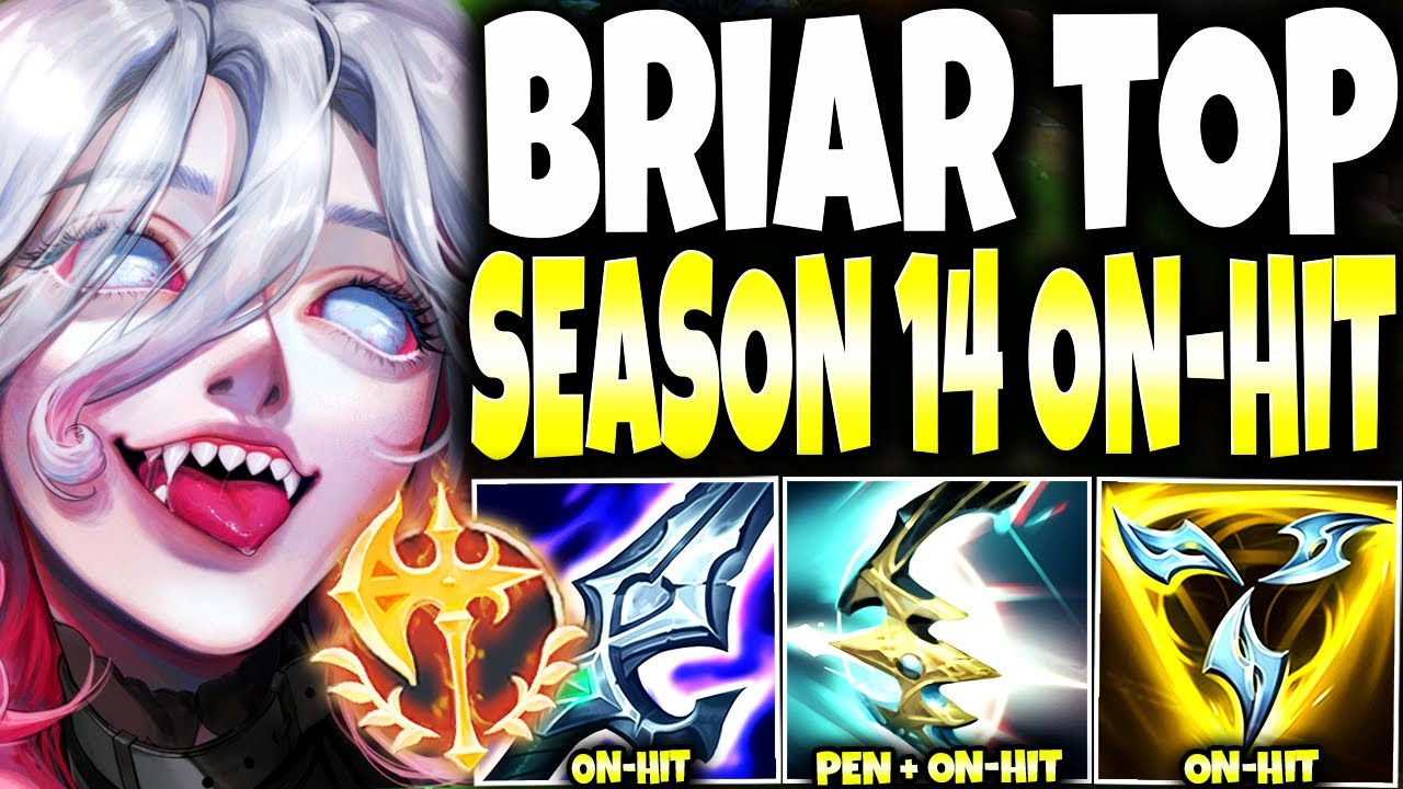 My On-Hit Briar Season 14 Build Guide could KILL ALL except Nasus with 1 ITEM?! (Frozen Heart OP) 🔥