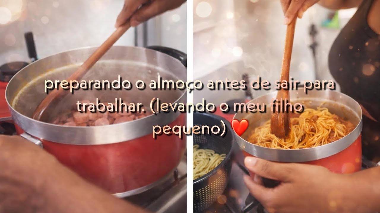 Minha rotina levantando as 02:00 da manhã para fazer o almoço antes de ir trabalhar 