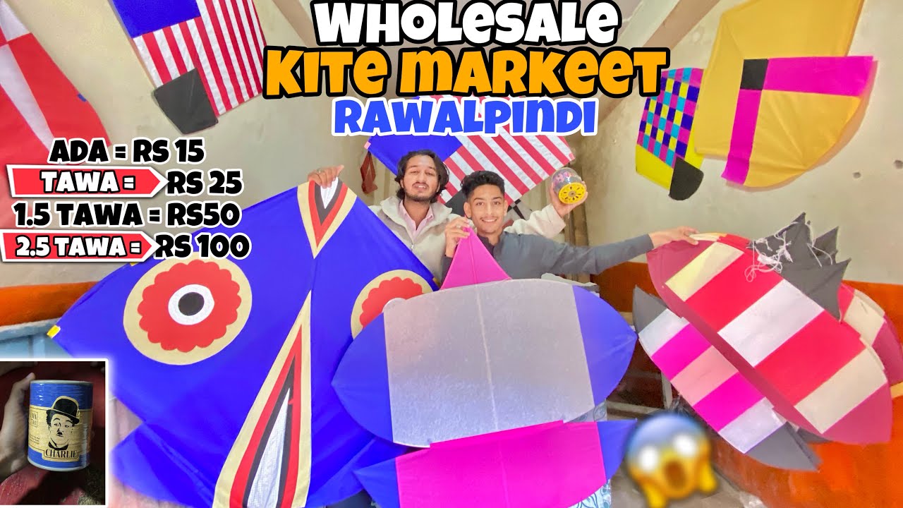 Wholesale kite markeet in Rawalpindi❤️ || Sab kuch adhay rate pay😱 || Kite markeet || Baba Comunity