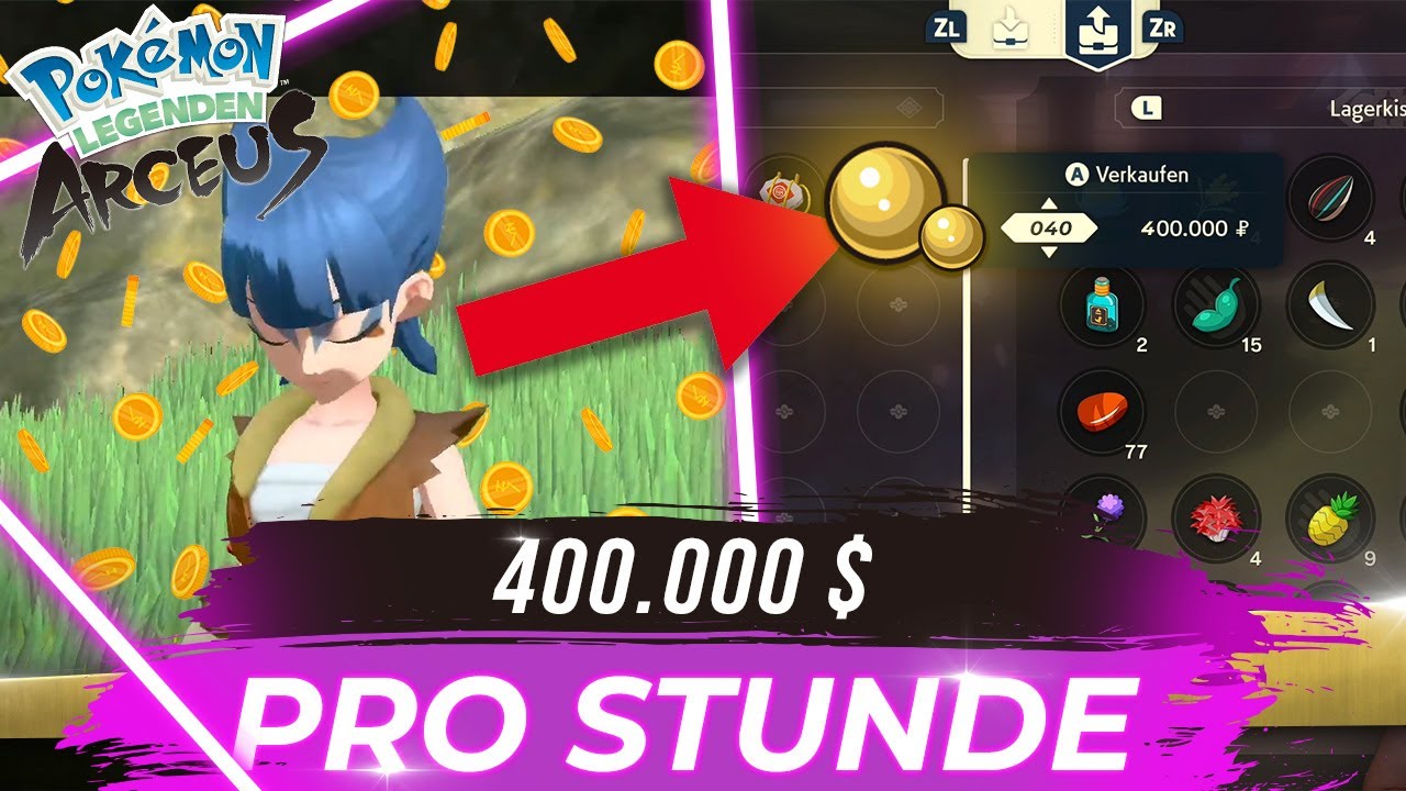 400.000 $/ Std. in Pokemon Legenden: Arceus farmen!