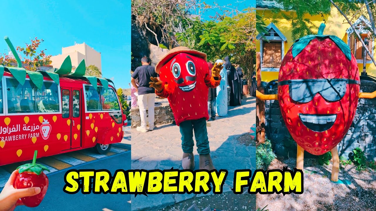 I Found an Upside-Down House Inside a Strawberry Farm?! 🍓🏠🤯 Taif Adventures