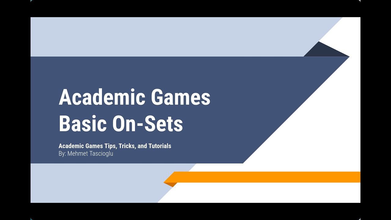 Academic Games Basic On-Sets