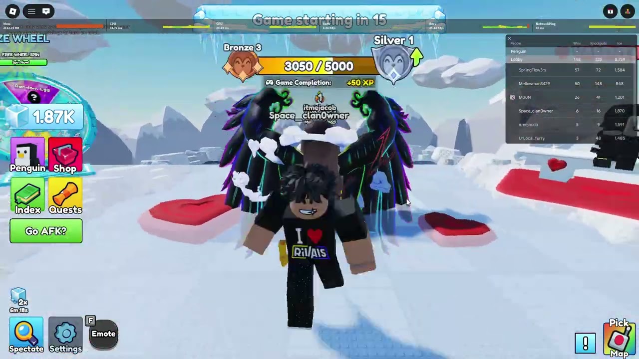 playing roblox knockout