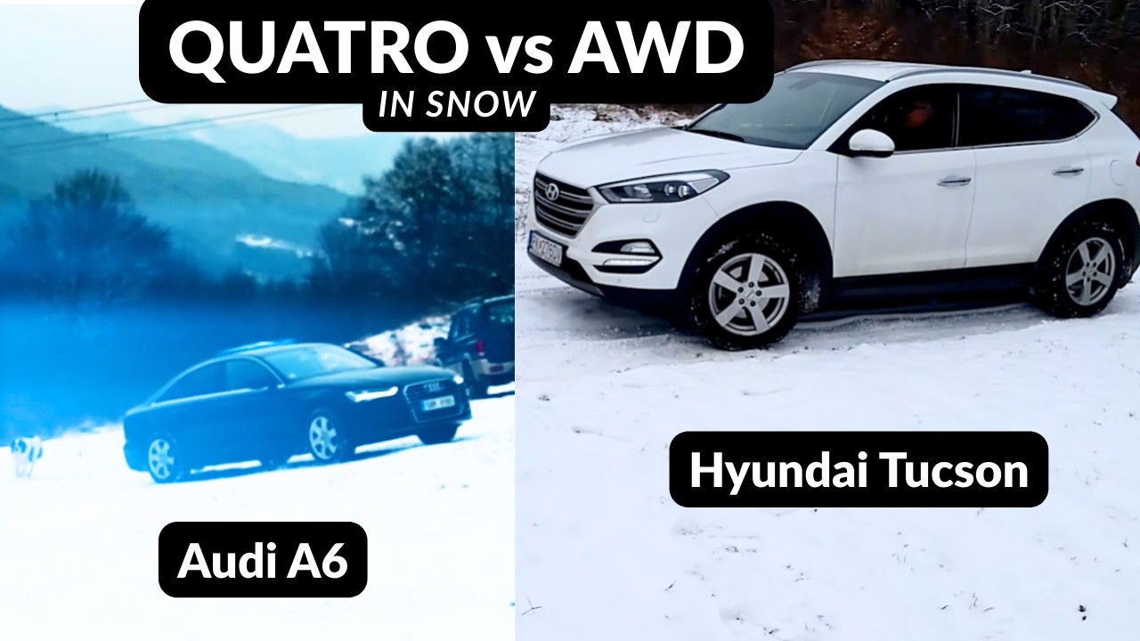 Hyundai Tucson 2017 vs. Audi A6 2016: Snow Off-Road Challenge | AWD vs. QUATRO