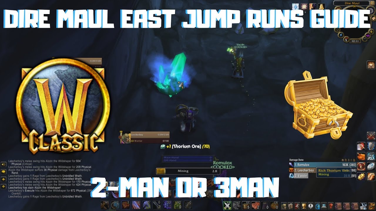 Dire Maul East Jump Runs Guide | 2-man or 3-man