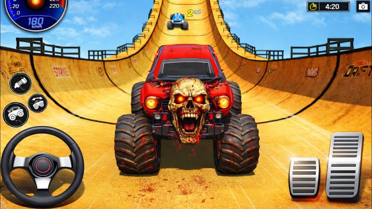 Monster Truck Mega Ramp Extreme Racing Mega Ramp Extreme Stunts Insane Crash Stunt 