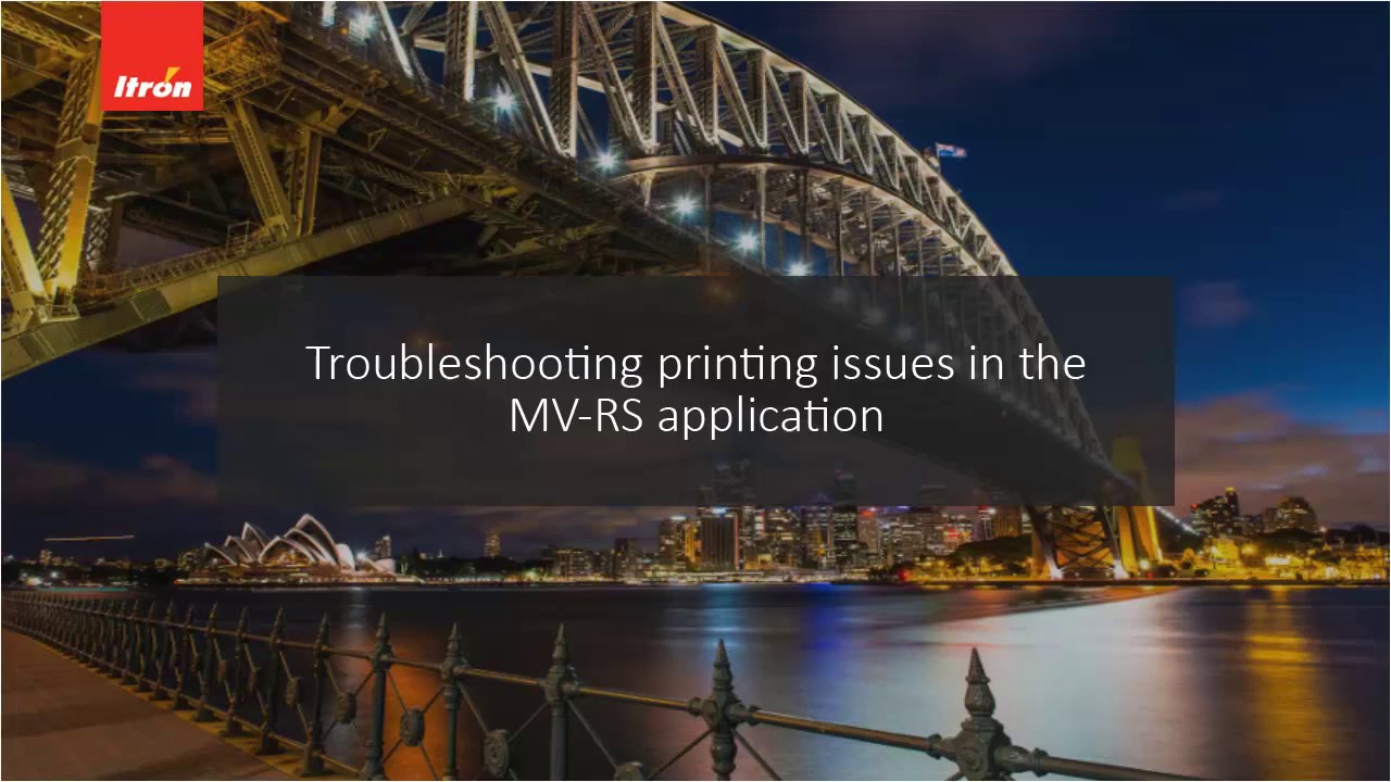 Troubleshooting Printing Issues in the MV-RS Application