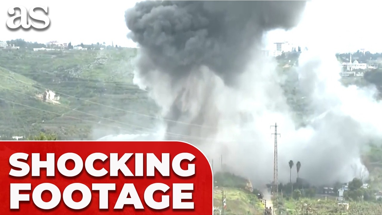 The EXACT MOMENT Israel's strike sends Qasmiyeh bridge CRASHING INTO THE LITANI RIVER