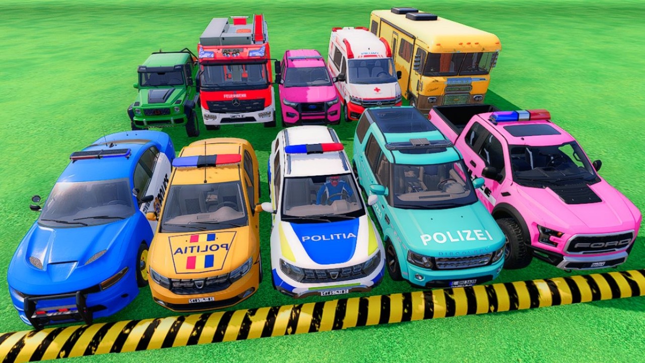 TRANSPORTING DACIA POLICE CARS, FIRE DEPARTMENT, AMBULANCE VEHICLE WITH TRUCKS ! FS22 #51