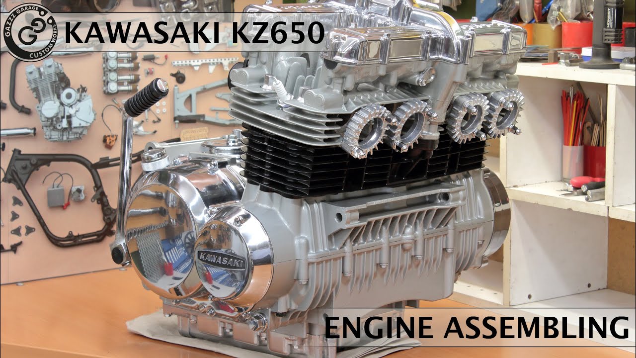 Kawasaki KZ650 engine assembling Time Lapse