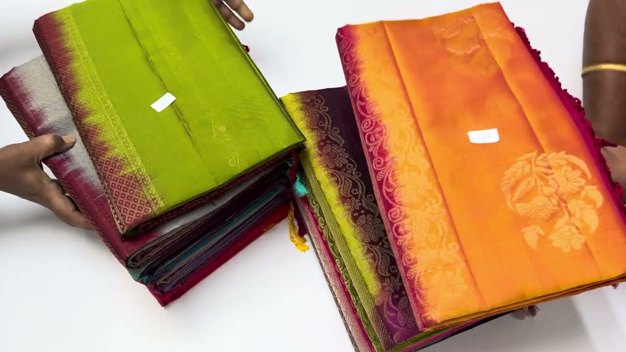 Contrast border soft silk sarees  | free shipping | Varnaa Sirumugai